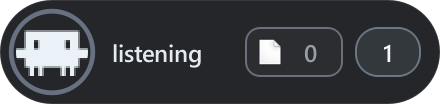 Blinkdock listening, with one tracked session and no edited files